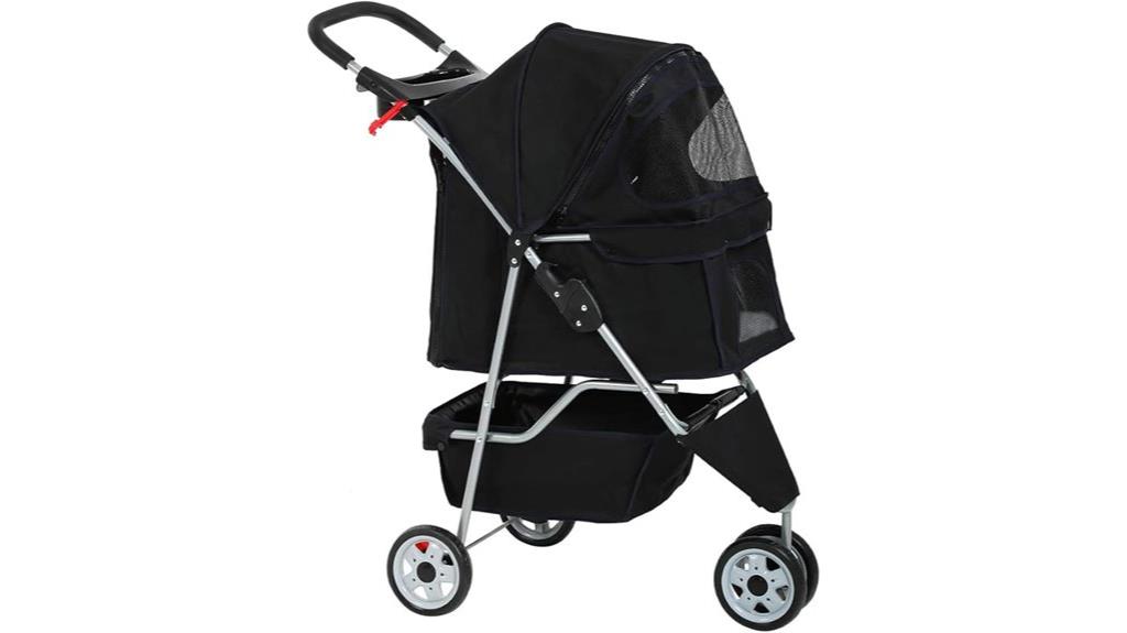 three wheel pet stroller