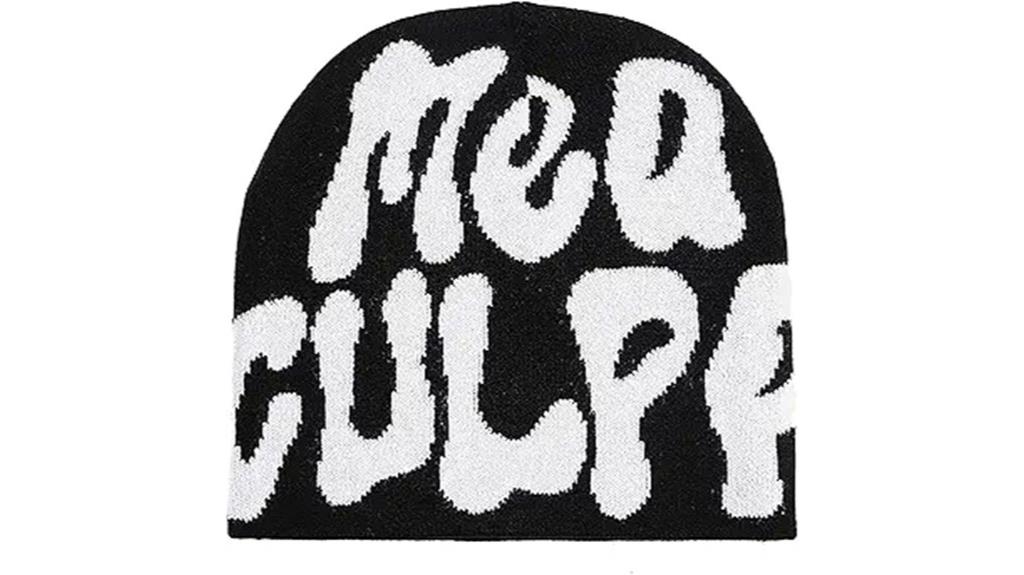 trendy graphic beanie hat