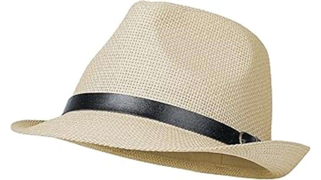 unisex straw fedora hat