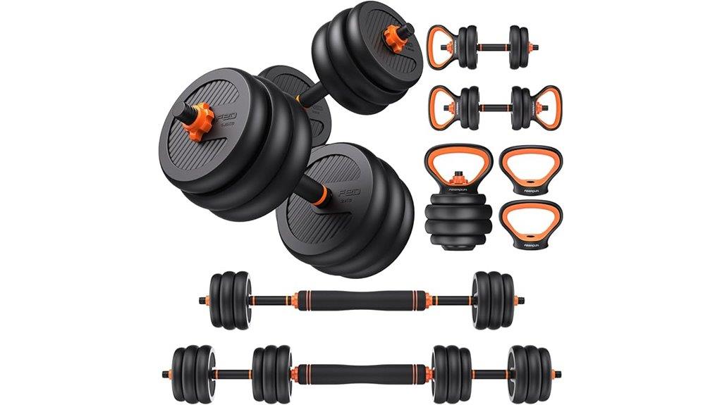 variable weight free dumbbells
