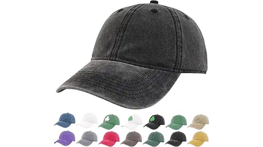 washed cotton unisex cap