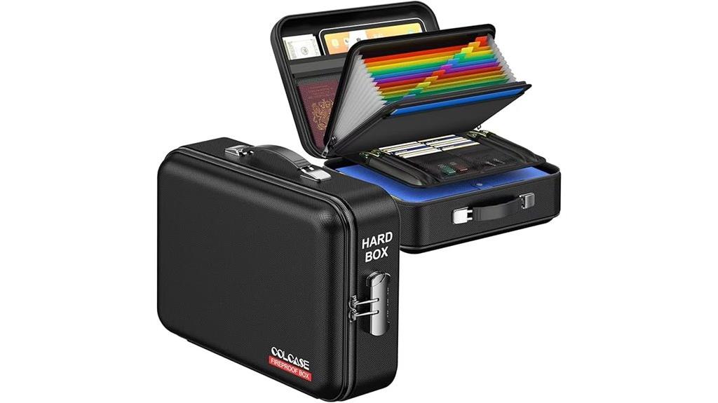 waterproof locking fireproof box