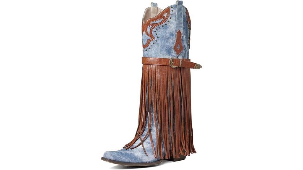 western fringe booties