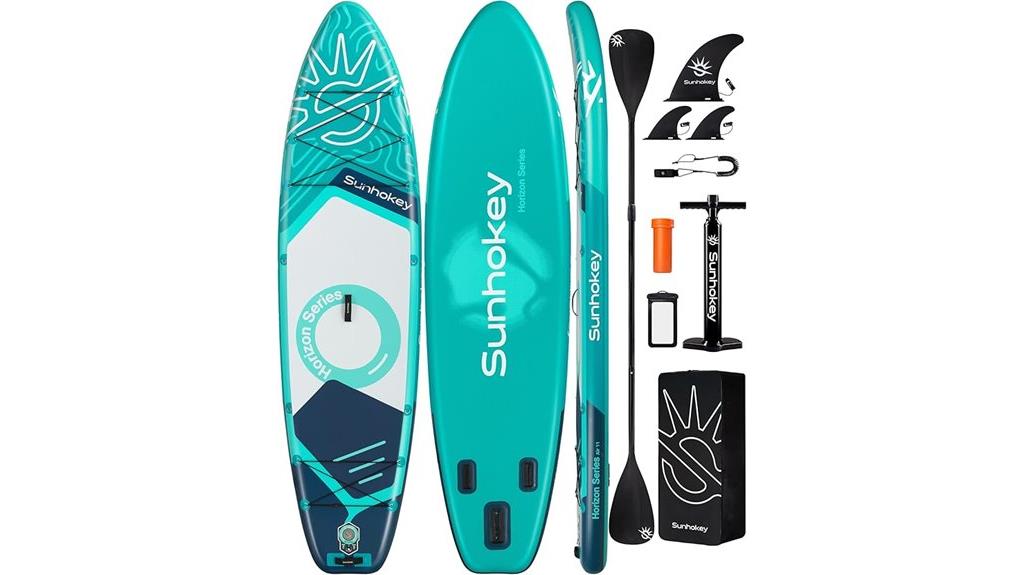 wide inflatable paddle board