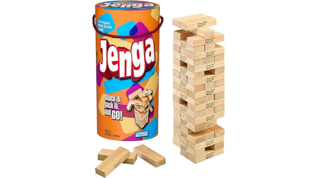 wooden jenga stacking game