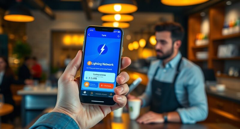 instant bitcoin coffee payments