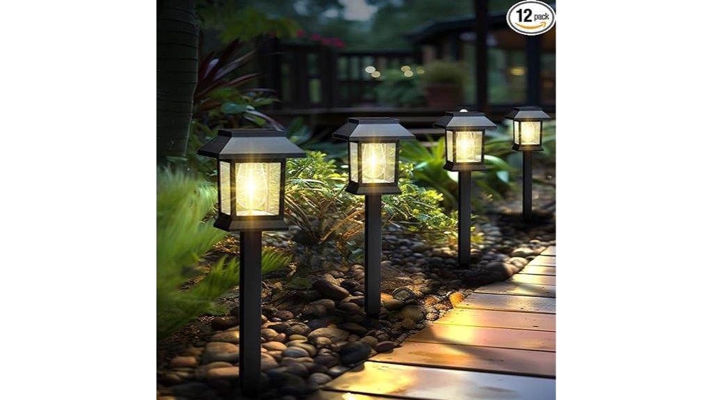 12 pack solar pathway lights