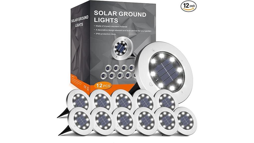 12 pack waterproof solar lights