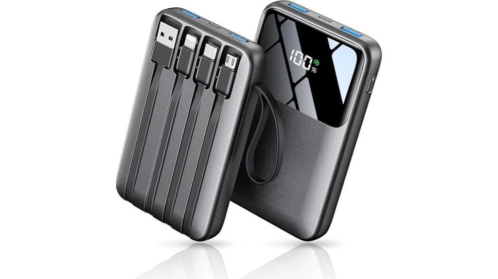 15000mah built in cable power bank