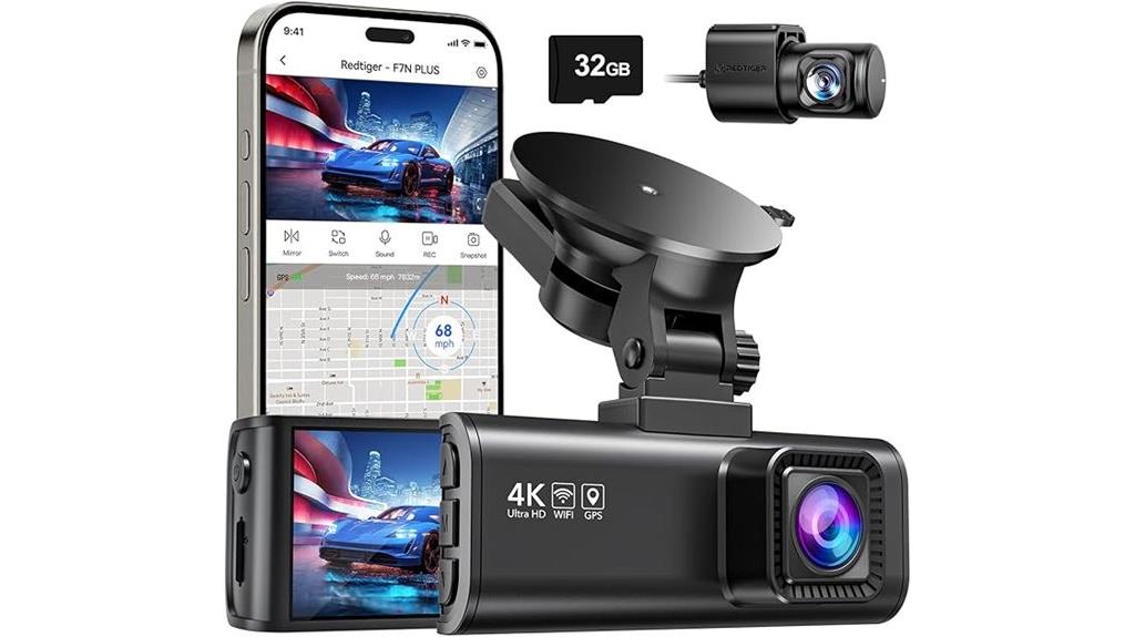 4k dash cam with night vision