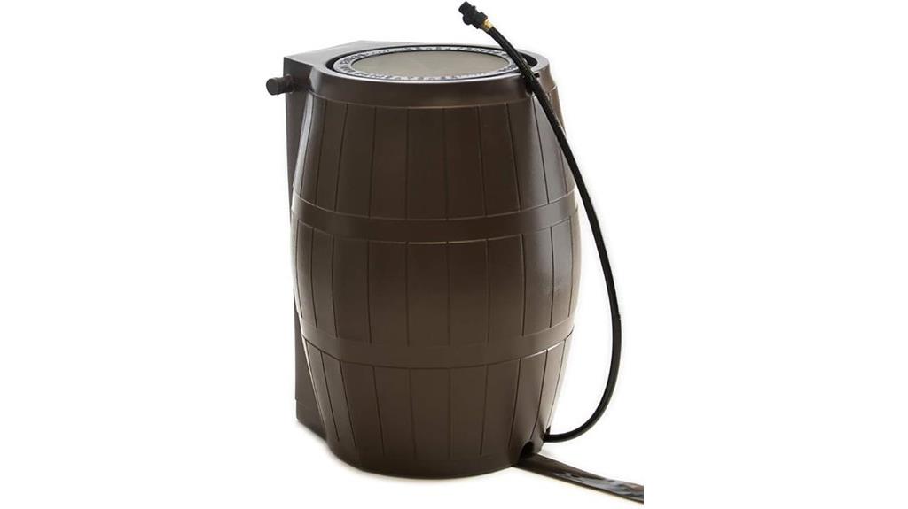 50 gallon brown rain barrel
