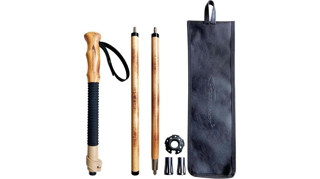 adjustable beech wood trekking poles