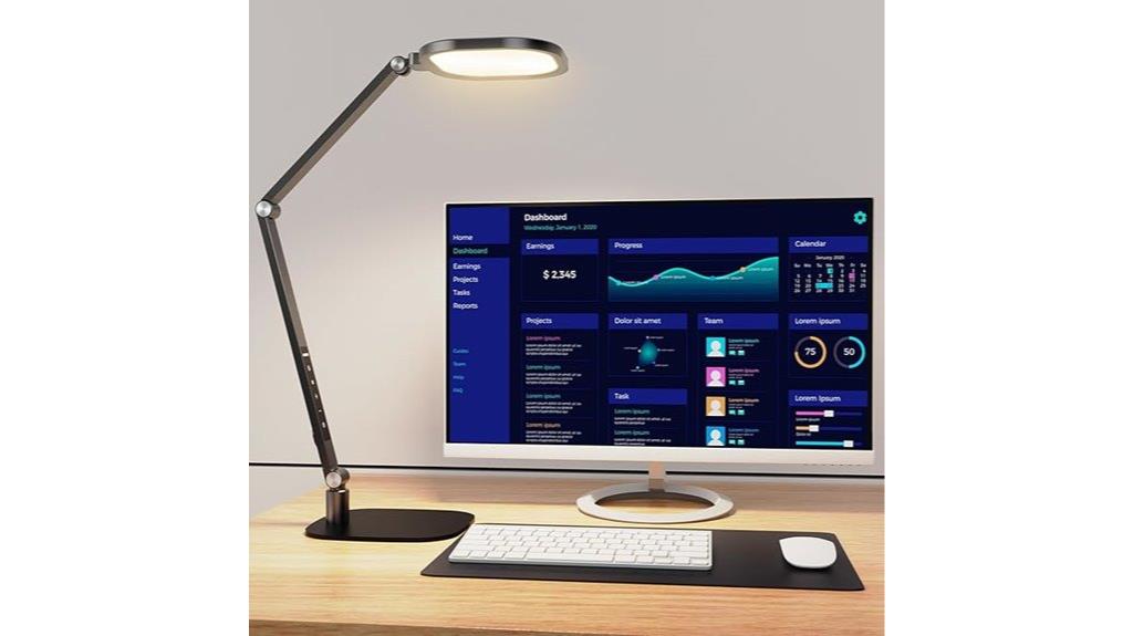 adjustable brightness desk lamp