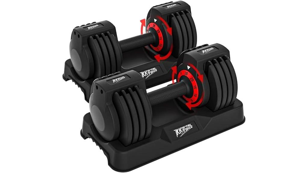 adjustable dumbbell set
