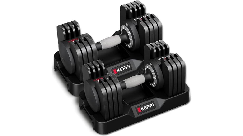 adjustable dumbbell weight set