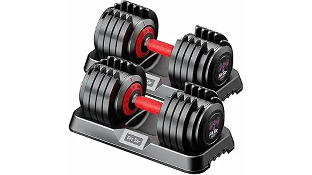 adjustable weight dumbbell set