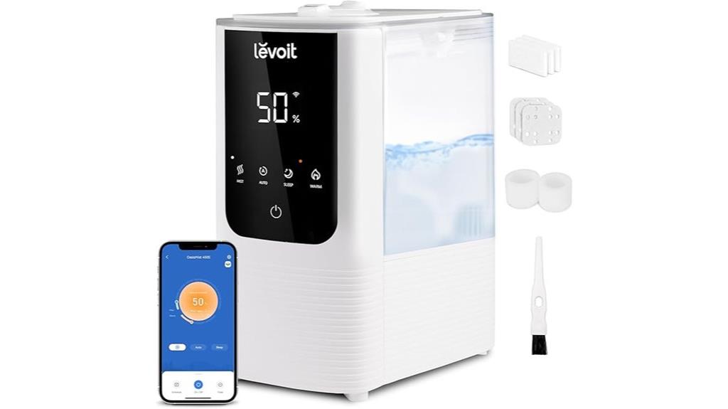 bedroom humidifier with warm and cool mist