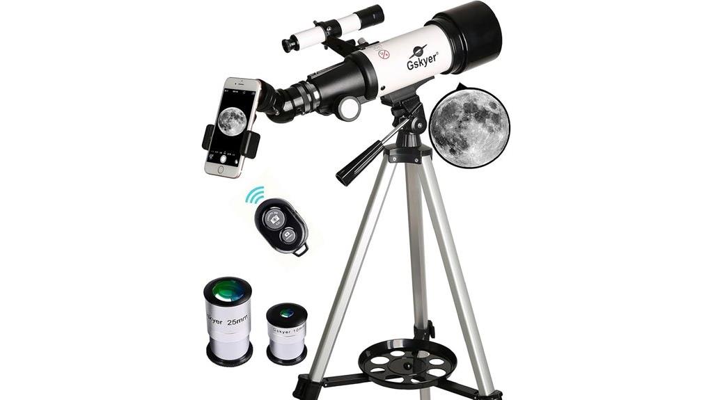 beginner 70mm refracting telescope