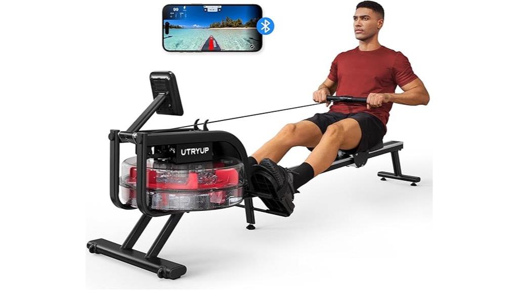 bluetooth enabled magnetic rowing machine