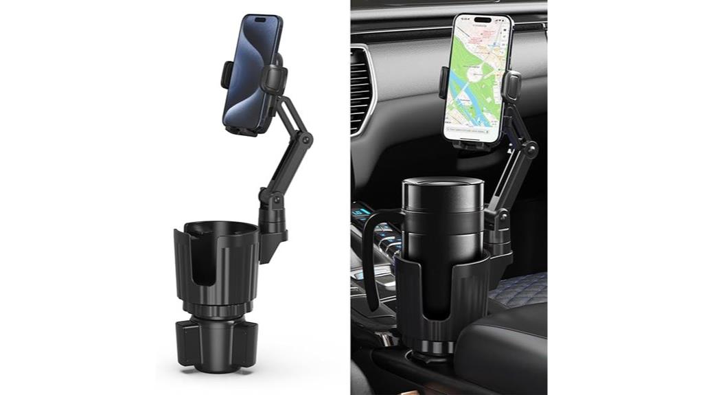 car phone and cup holder