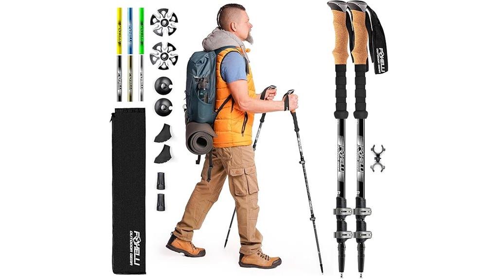 collapsible aluminum hiking poles
