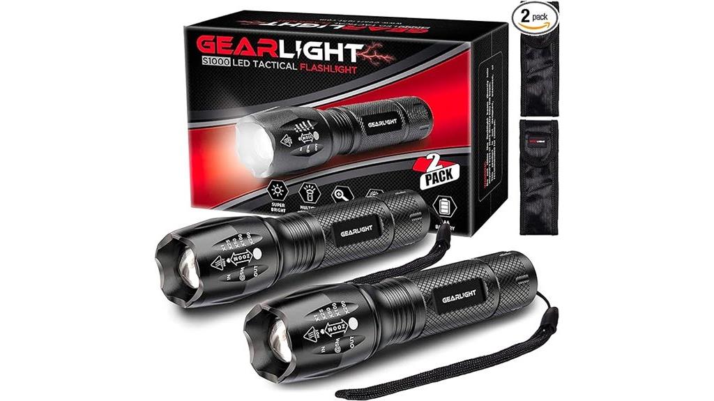 compact high lumen zoom flashlight