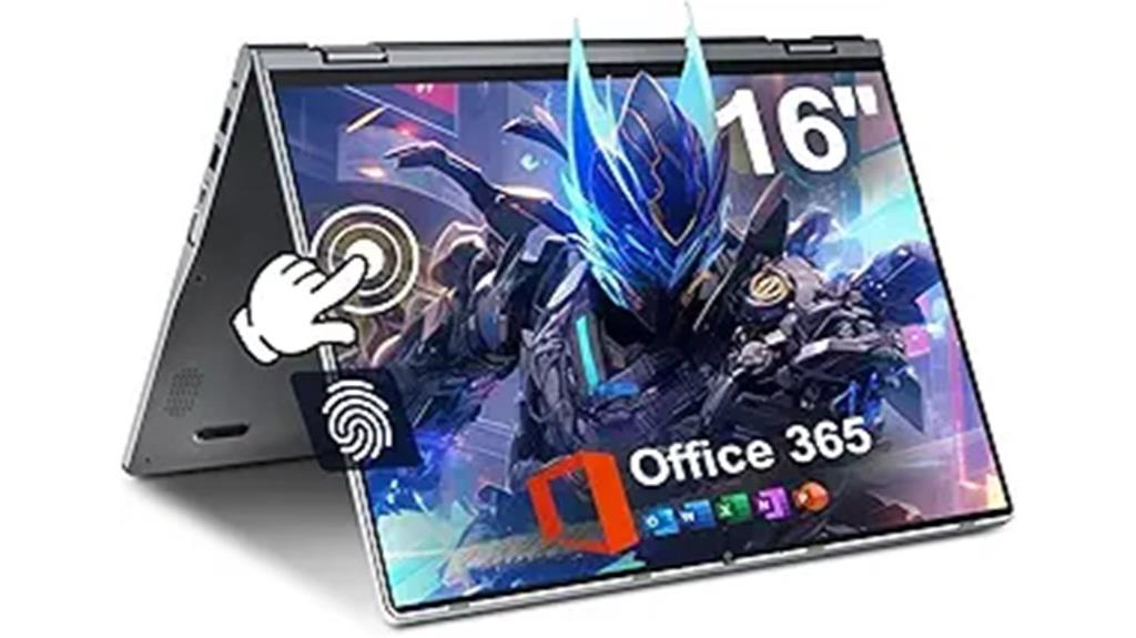 convertible 16 inch touchscreen laptop