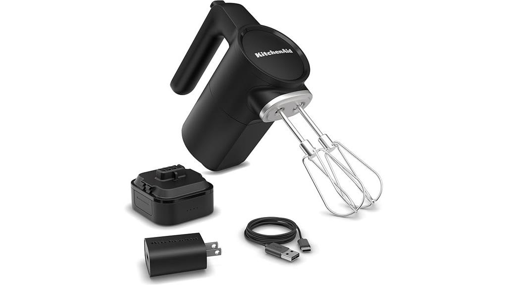 cordless black hand mixer