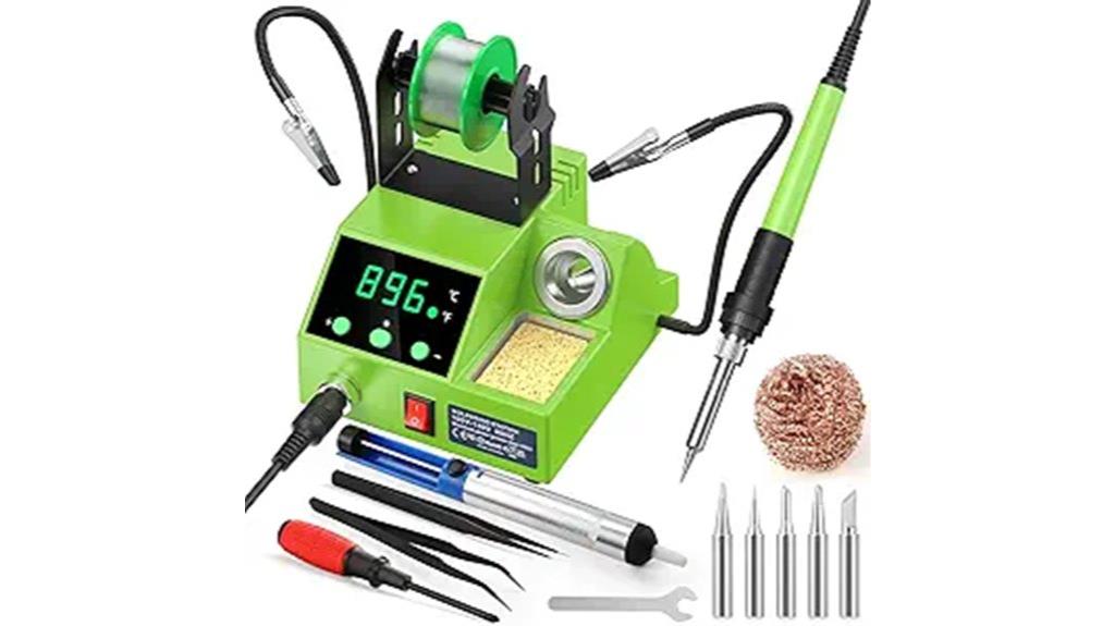 digital soldering station with accessories
