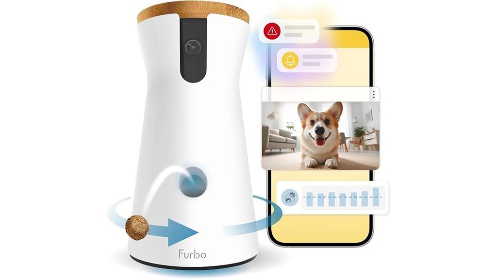 dog camera with treat dispenser