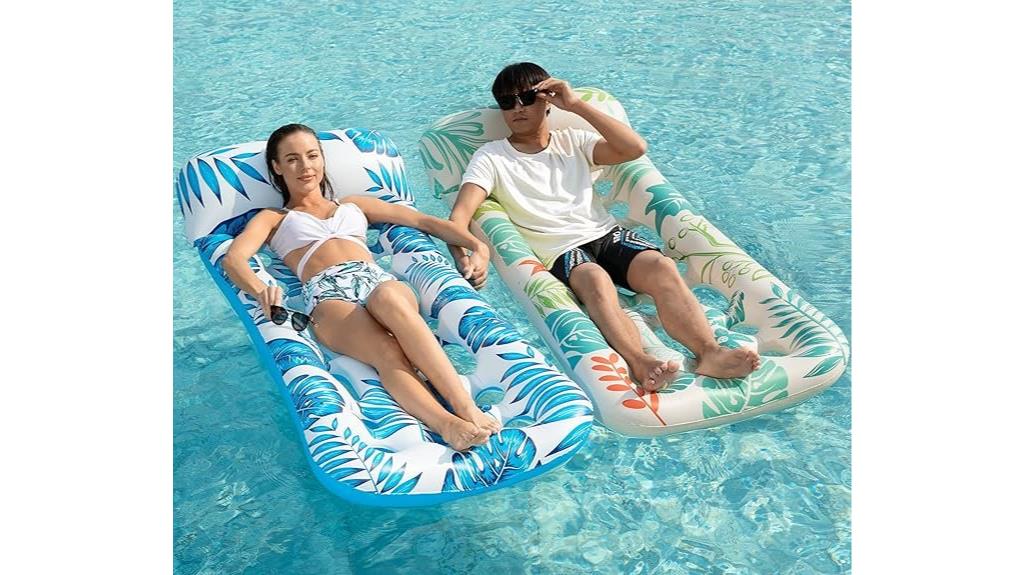 double pack pool loungers