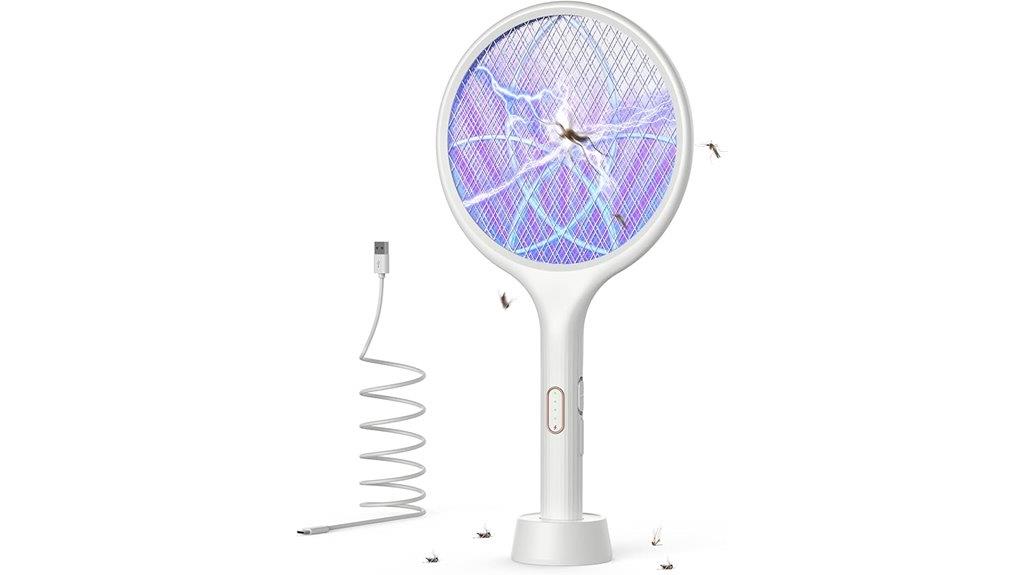 electric purple mosquito swatter