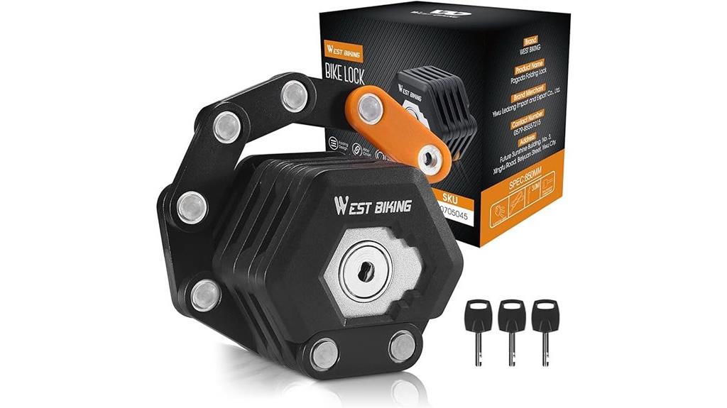 foldable bike lock keys