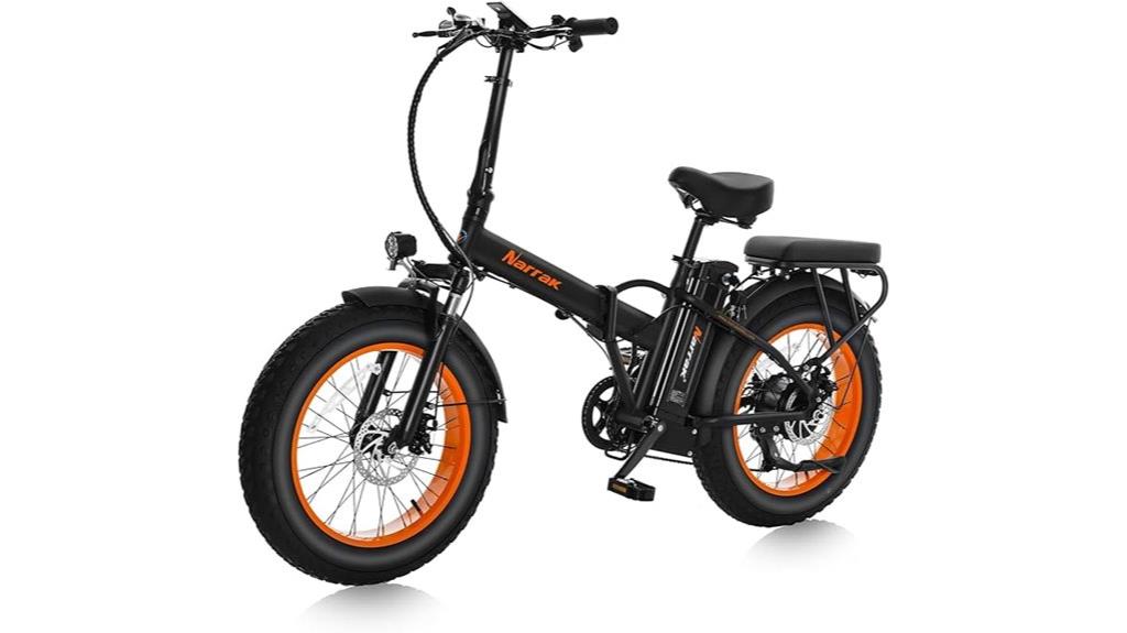 foldable electric bike with powerful battery