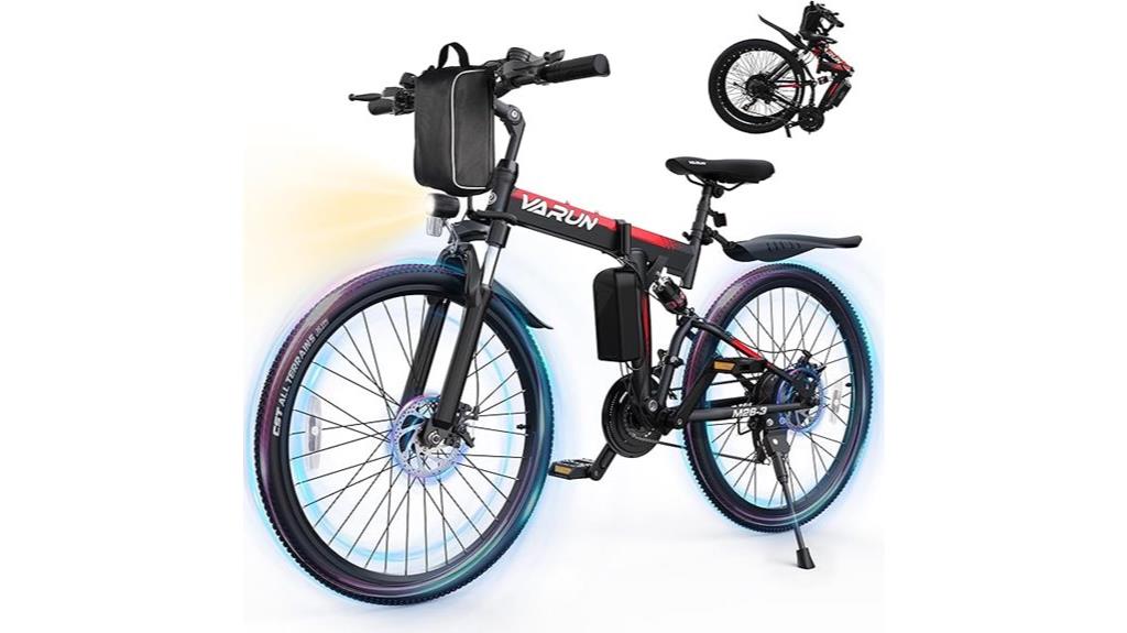 folding electric bike range