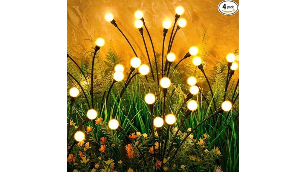 four led solar garden lights