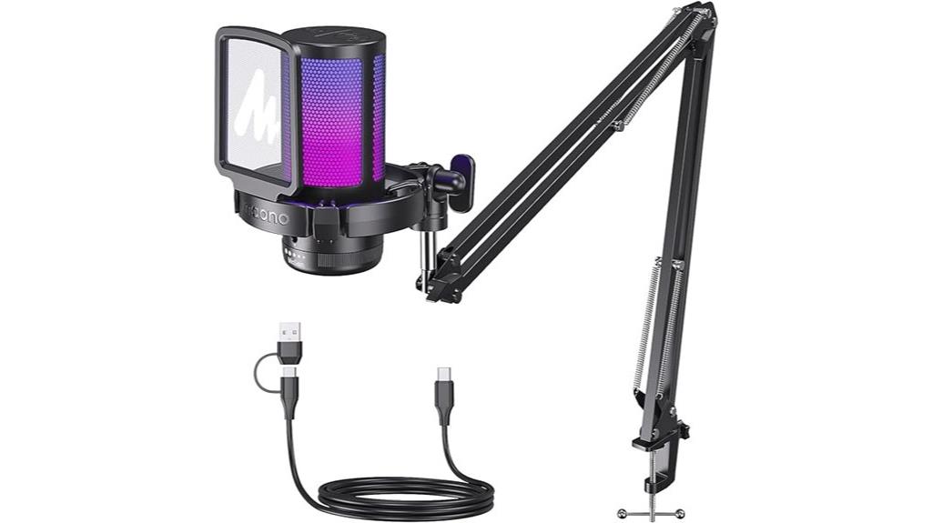 gaming usb microphone with boom