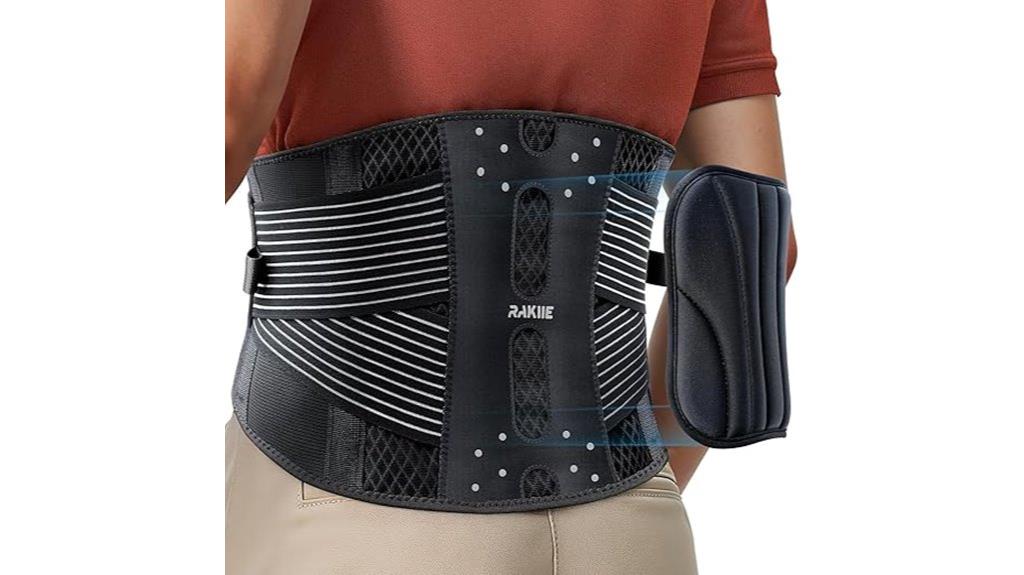 gray lumbar support brace