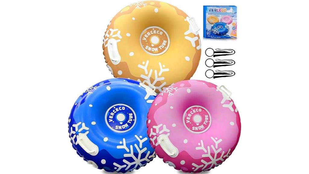 inflatable snow tube set
