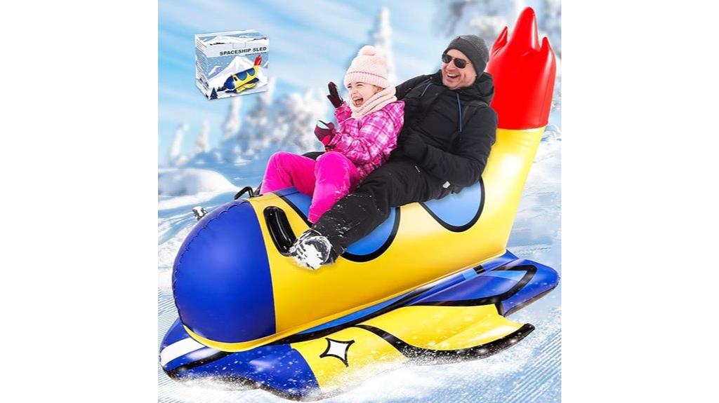 inflatable snow tube sled