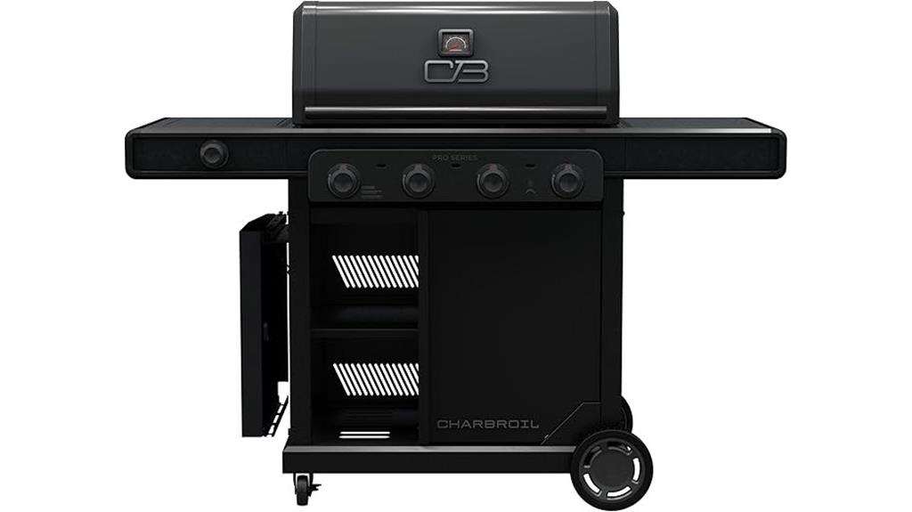 infrared gas grill side