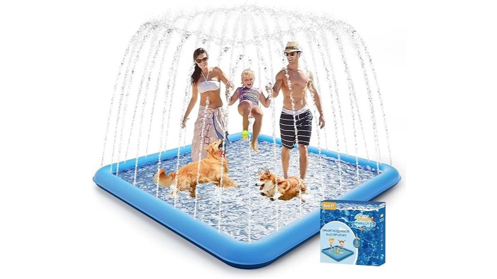 kids and dogs water play