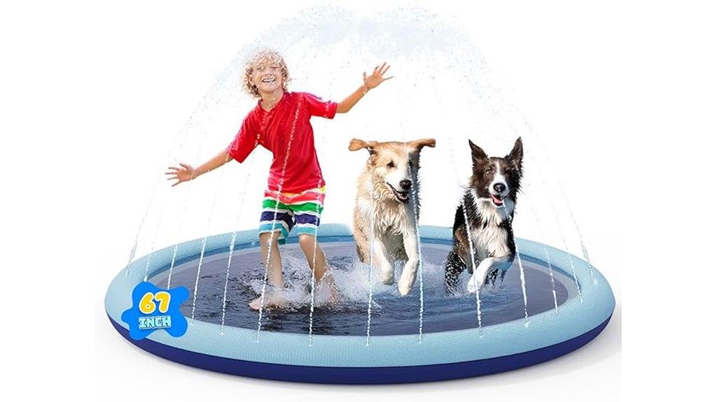 kids and dogs water play