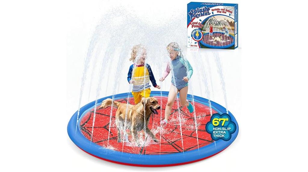 kids dogs slip resistant splash pad
