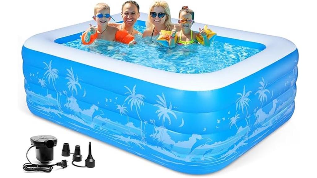 large backyard inflatable pool