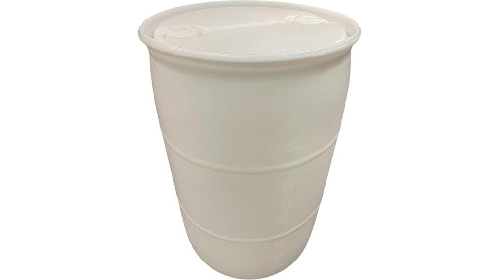 large rainwater collection barrel