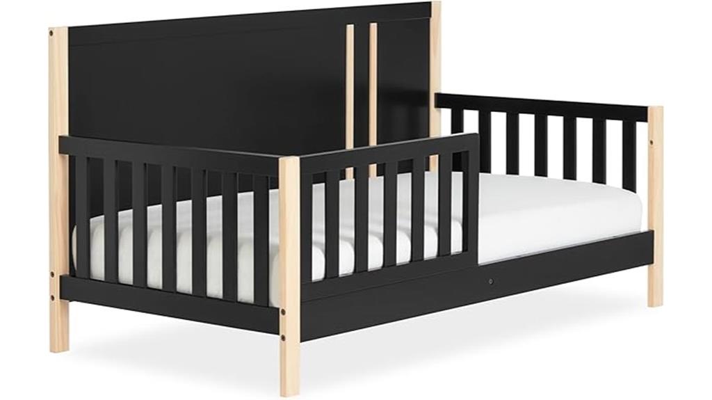 matte black toddler bed