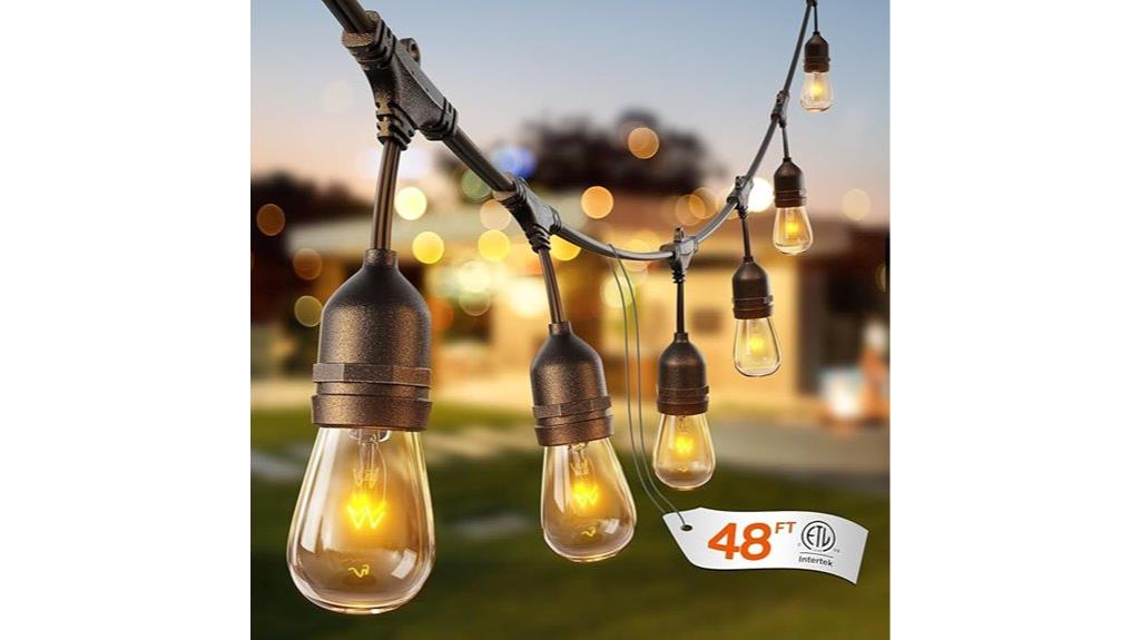 outdoor edison bulb string
