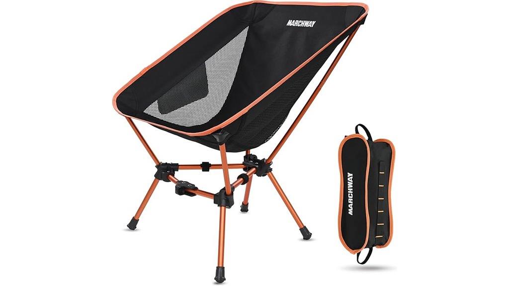 portable camping chair supports