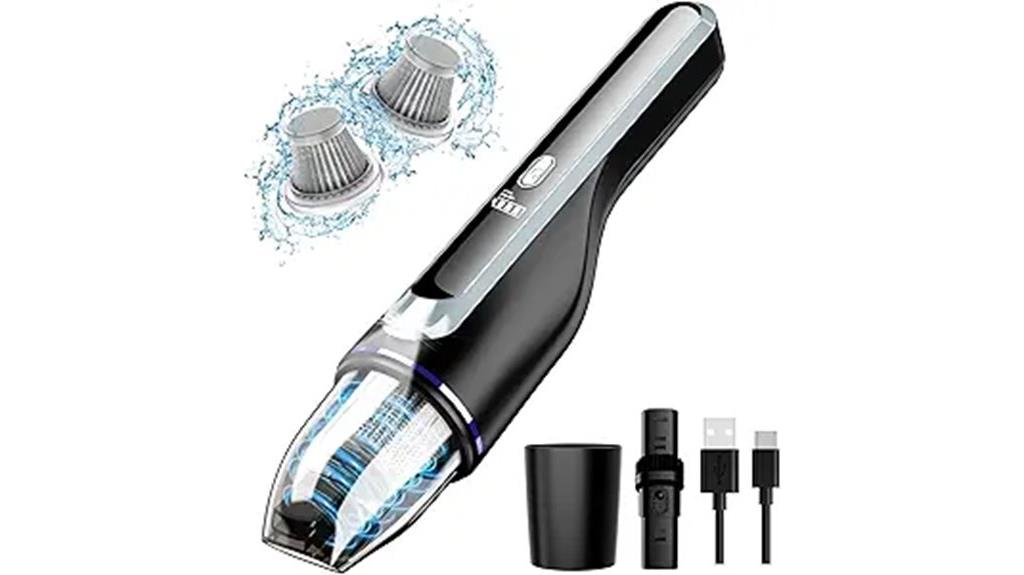 portable cordless vacuum with led